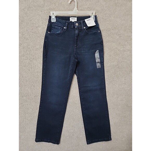 Sonoma Denim - Sonoma High Rise Straight Jeans Womens 2 Petite Blue Dark Wash Stretch NEW